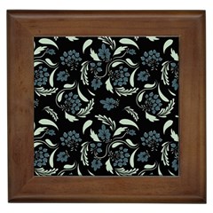 Folk Flowers Art Pattern Framed Tile by Eskimos