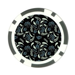 Folk Flowers Art Pattern Poker Chip Card Guard (10 Pack) by Eskimos