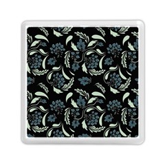 Folk Flowers Art Pattern Memory Card Reader (square) by Eskimos