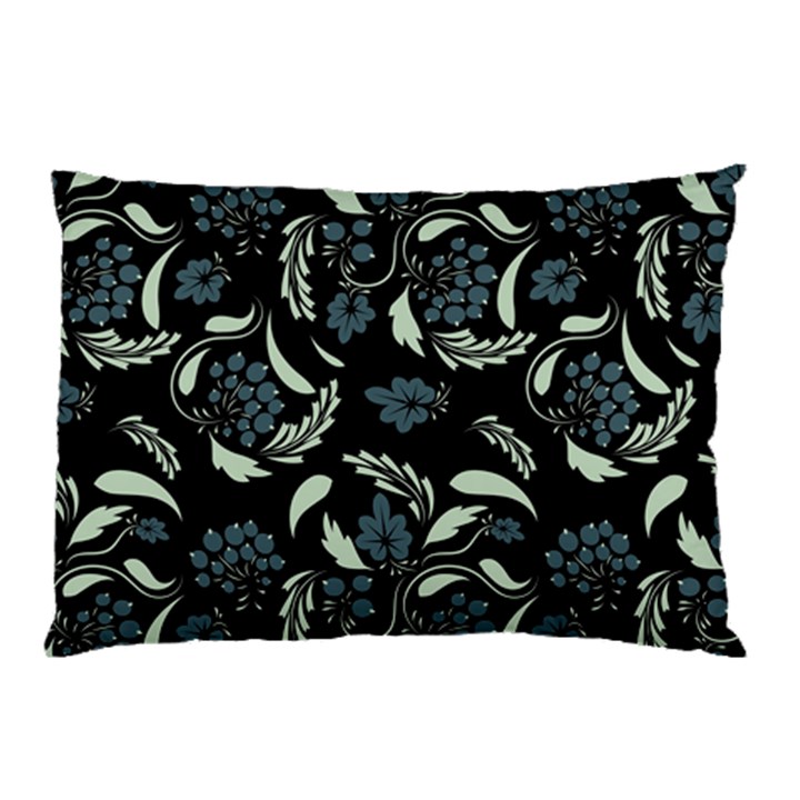 Folk flowers art pattern Pillow Case (Two Sides)