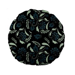 Folk Flowers Art Pattern Standard 15  Premium Round Cushions