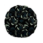 Folk flowers art pattern Standard 15  Premium Round Cushions Front