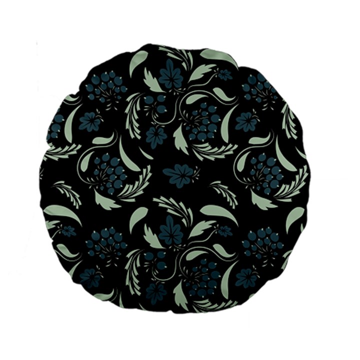 Folk flowers art pattern Standard 15  Premium Round Cushions