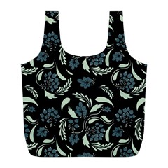 Folk Flowers Art Pattern Full Print Recycle Bag (l)