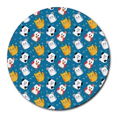 Funny Pets Round Mousepads by SychEva