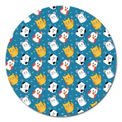 Funny Pets Magnet 5  (round) by SychEva