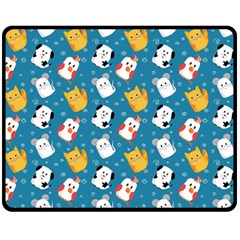 Funny Pets Fleece Blanket (medium)  by SychEva