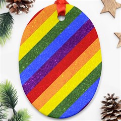 Lgbt Pride Motif Flag Pattern 1 Ornament (oval) by dflcprintsclothing