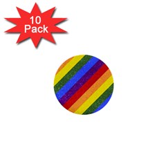 Lgbt Pride Motif Flag Pattern 1 1  Mini Buttons (10 Pack)  by dflcprintsclothing