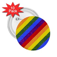 Lgbt Pride Motif Flag Pattern 1 2 25  Buttons (10 Pack)  by dflcprintsclothing