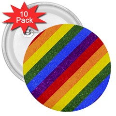 Lgbt Pride Motif Flag Pattern 1 3  Buttons (10 Pack)  by dflcprintsclothing