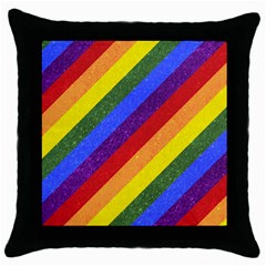 Lgbt Pride Motif Flag Pattern 1 Throw Pillow Case (black)