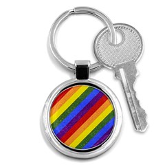 Lgbt Pride Motif Flag Pattern 1 Key Chain (round)