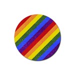 Lgbt Pride Motif Flag Pattern 1 Rubber Round Coaster (4 pack)  Front