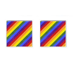 Lgbt Pride Motif Flag Pattern 1 Cufflinks (square) by dflcprintsclothing