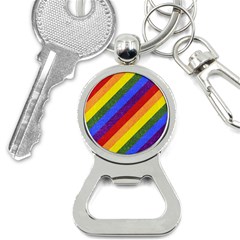 Lgbt Pride Motif Flag Pattern 1 Bottle Opener Key Chain by dflcprintsclothing