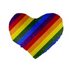 Lgbt Pride Motif Flag Pattern 1 Standard 16  Premium Heart Shape Cushions Back