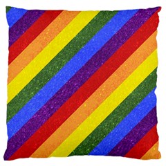 Lgbt Pride Motif Flag Pattern 1 Large Flano Cushion Case (one Side) by dflcprintsclothing