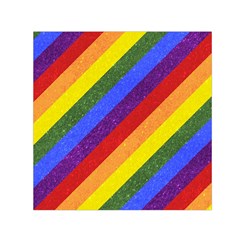 Lgbt Pride Motif Flag Pattern 1 Small Satin Scarf (square) by dflcprintsclothing