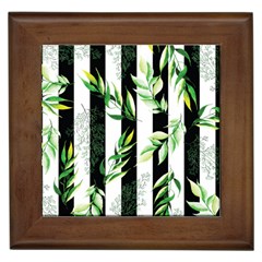 Minimal Stripes Pattern Framed Tile by designsbymallika