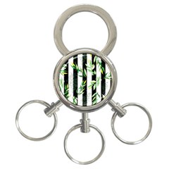 Minimal Stripes Pattern 3-ring Key Chain by designsbymallika