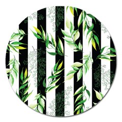 Minimal Stripes Pattern Magnet 5  (round) by designsbymallika