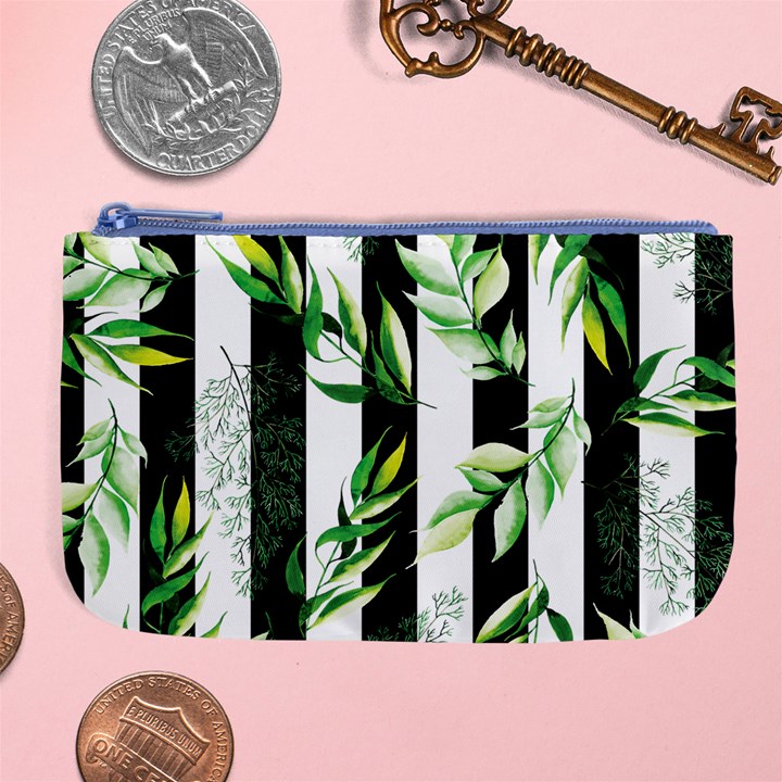 Minimal Stripes Pattern Large Coin Purse