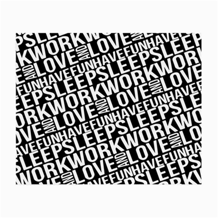 Sleep Work Love And Have Fun Typographic Pattern Small Glasses Cloth