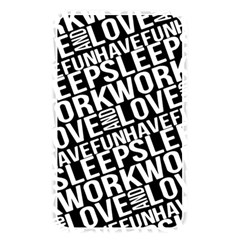 Sleep Work Love And Have Fun Typographic Pattern Memory Card Reader (rectangular)