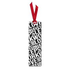 Sleep Work Love And Have Fun Typographic Pattern Small Book Marks by dflcprintsclothing