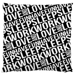 Sleep Work Love And Have Fun Typographic Pattern Standard Flano Cushion Case (two Sides) by dflcprintsclothing