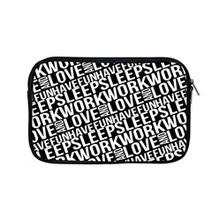 Sleep Work Love And Have Fun Typographic Pattern Apple Macbook Pro 13  Zipper Case