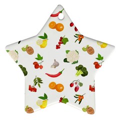 Fruits, Vegetables And Berries Ornament (star) by SychEva