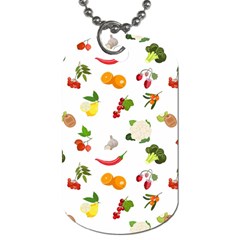 Fruits, Vegetables And Berries Dog Tag (one Side) by SychEva