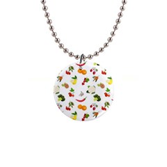 Fruits, Vegetables And Berries 1  Button Necklace by SychEva