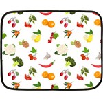 Fruits, Vegetables And Berries Double Sided Fleece Blanket (Mini)  35 x27  Blanket Front