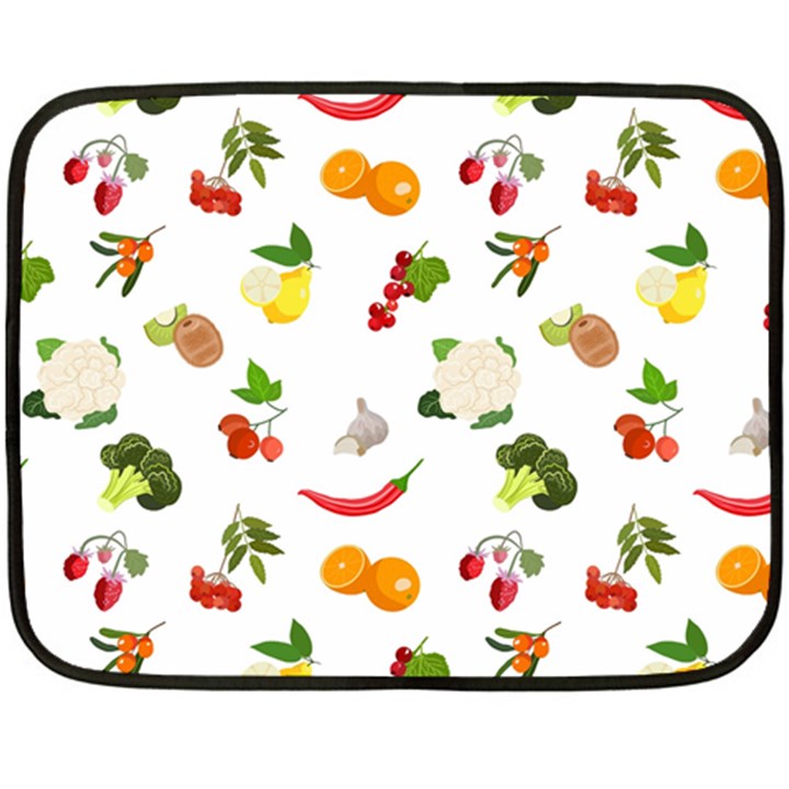 Fruits, Vegetables And Berries Double Sided Fleece Blanket (Mini) 