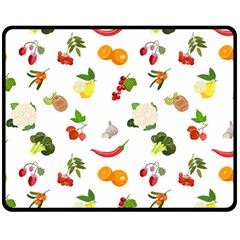 Fruits, Vegetables And Berries Fleece Blanket (medium)  by SychEva