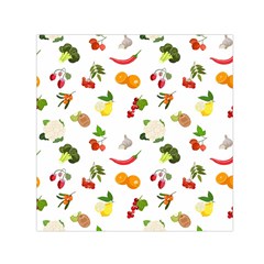 Fruits, Vegetables And Berries Small Satin Scarf (square) by SychEva