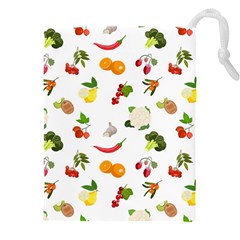 Fruits, Vegetables And Berries Drawstring Pouch (5xl) by SychEva