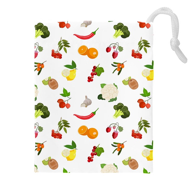 Fruits, Vegetables And Berries Drawstring Pouch (5XL)