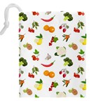 Fruits, Vegetables And Berries Drawstring Pouch (5XL) Back