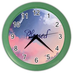 Blessed Color Wall Clock by designsbymallika