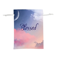 Blessed Lightweight Drawstring Pouch (l) by designsbymallika