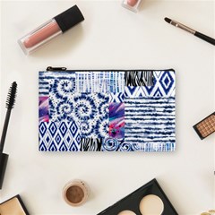 Blue Pastel Print Cosmetic Bag (small) by designsbymallika