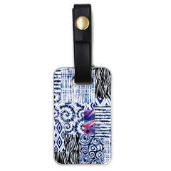 Blue Pastel Print Luggage Tag (one Side) by designsbymallika