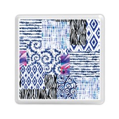 Blue Pastel Print Memory Card Reader (square) by designsbymallika