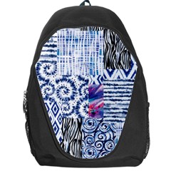 Blue Pastel Print Backpack Bag by designsbymallika