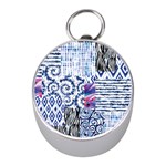 Blue Pastel Print Mini Silver Compasses Front