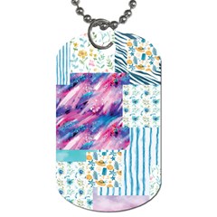 Blue Wavespastel Dog Tag (two Sides) by designsbymallika